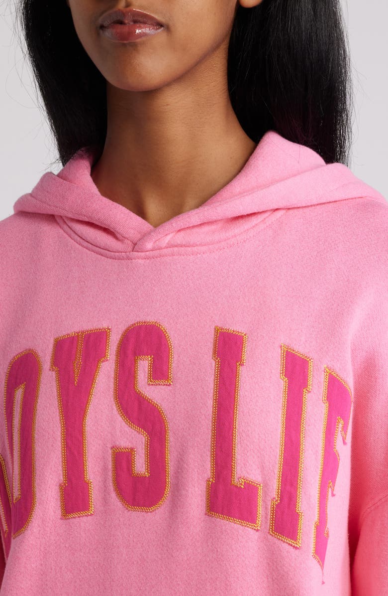 BOYS LIE Not Your Puppet Racer Logo Cotton Blend Hoodie, Alternate, color, 