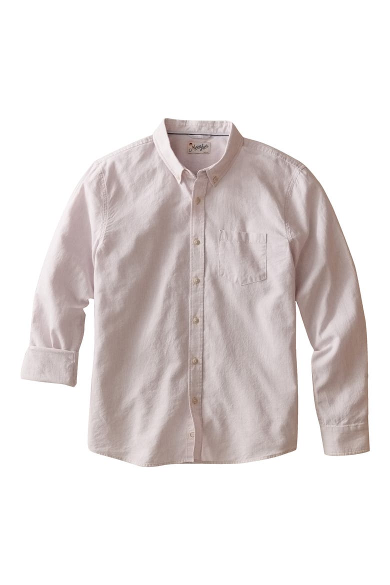 Better-than-Linen Hemp Blend Button-Up Shirt, Alternate, color, LAVENDER MIST STRIPE