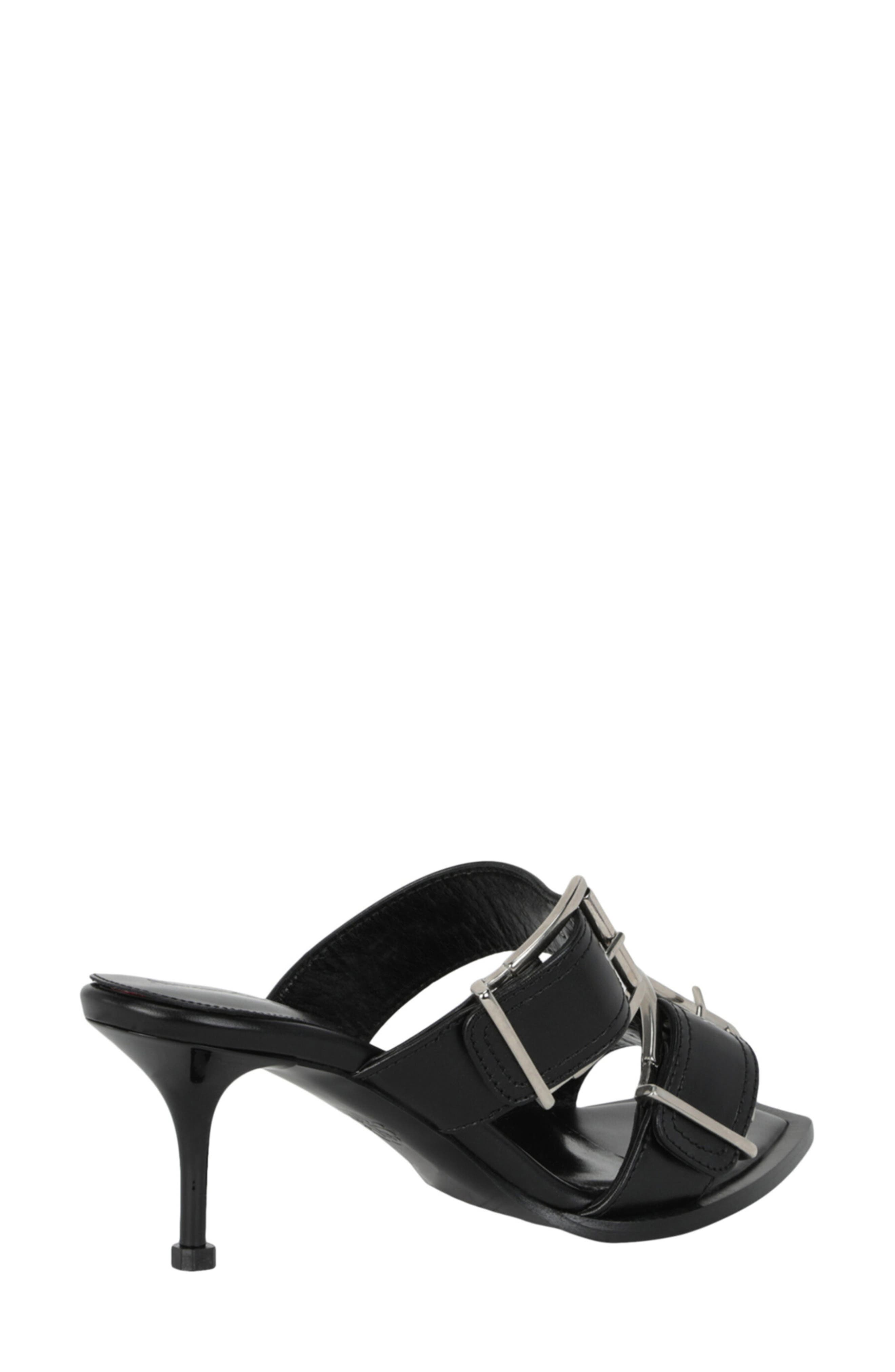 McQueen Punk Double Buckle Sandal, Alternate, color, 