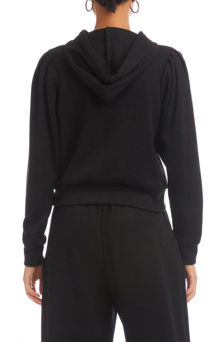 FIFTEEN TWENTY Nyri Pleat Shoulder Hoodie, Alternate, color, Black