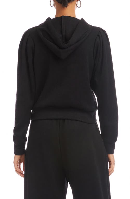 Fifteen Twenty Nyri Pleat Shoulder Hoodie In Black
