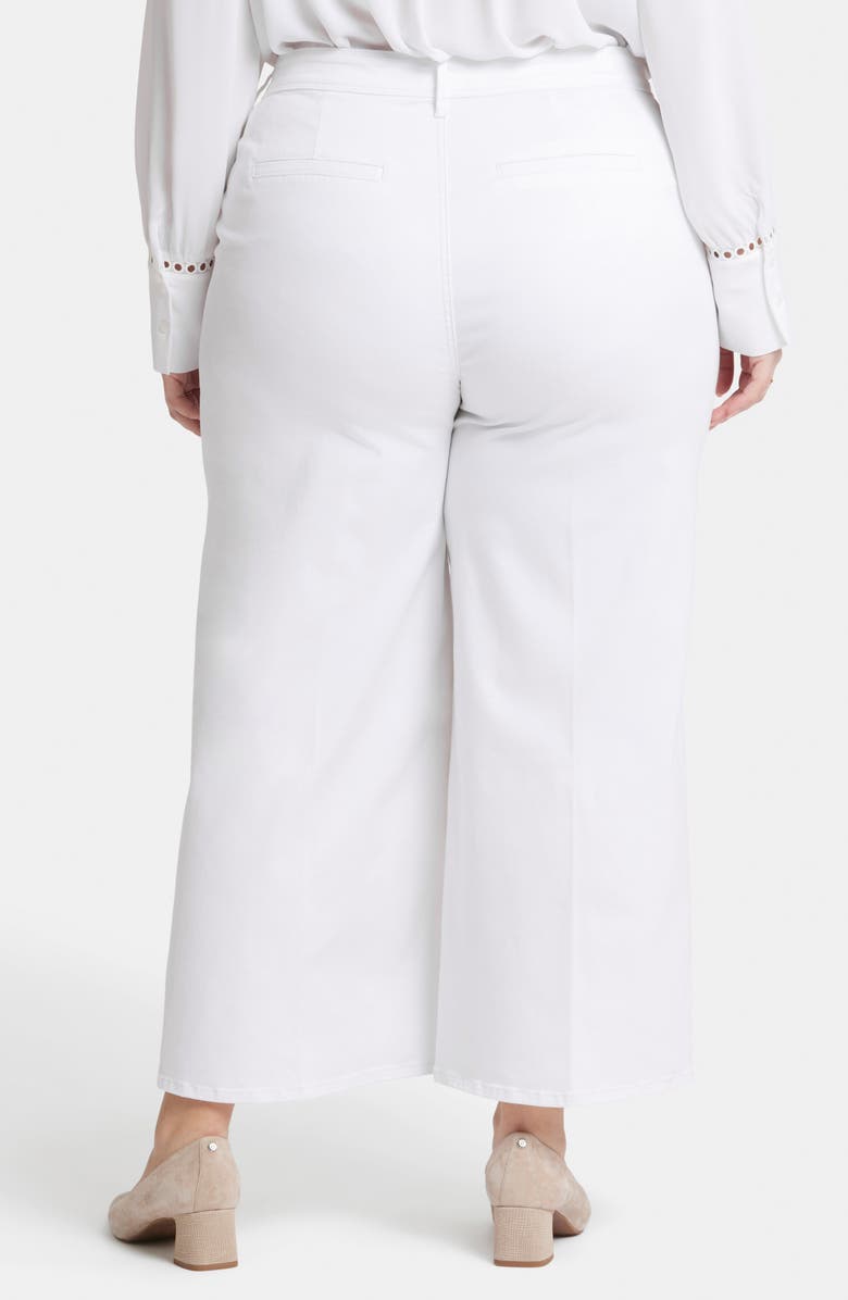 NYDJ Mona High Waist Ankle Wide Leg Trouser Jeans, Alternate, color, Optic White