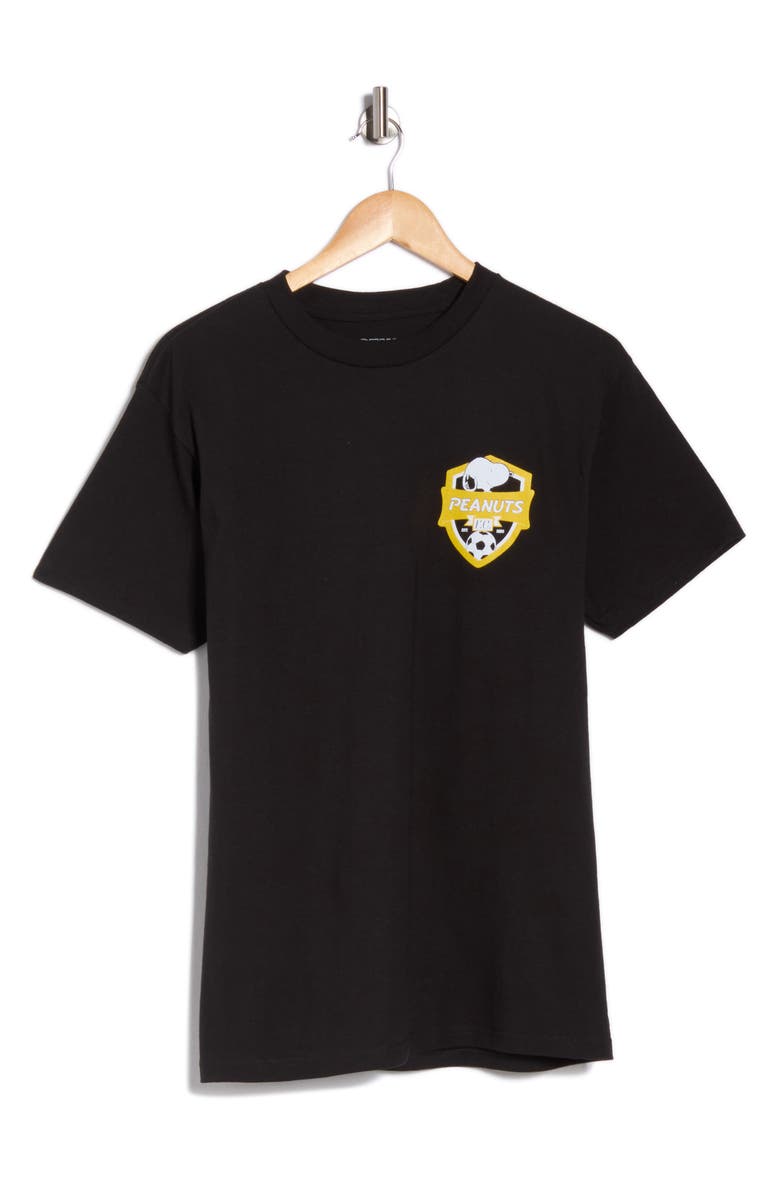 The Forecast Agency Peanuts<sup>®</sup> Cotton Graphic T-Shirt, Main, color, Black