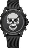 I TOUCH x Ed Hardy Skull Silicone Strap Watch, 40mm