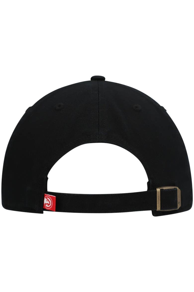 Men's '47 Black Atlanta Hawks Team Clean Up Adjustable Hat, Alternate, color, Black