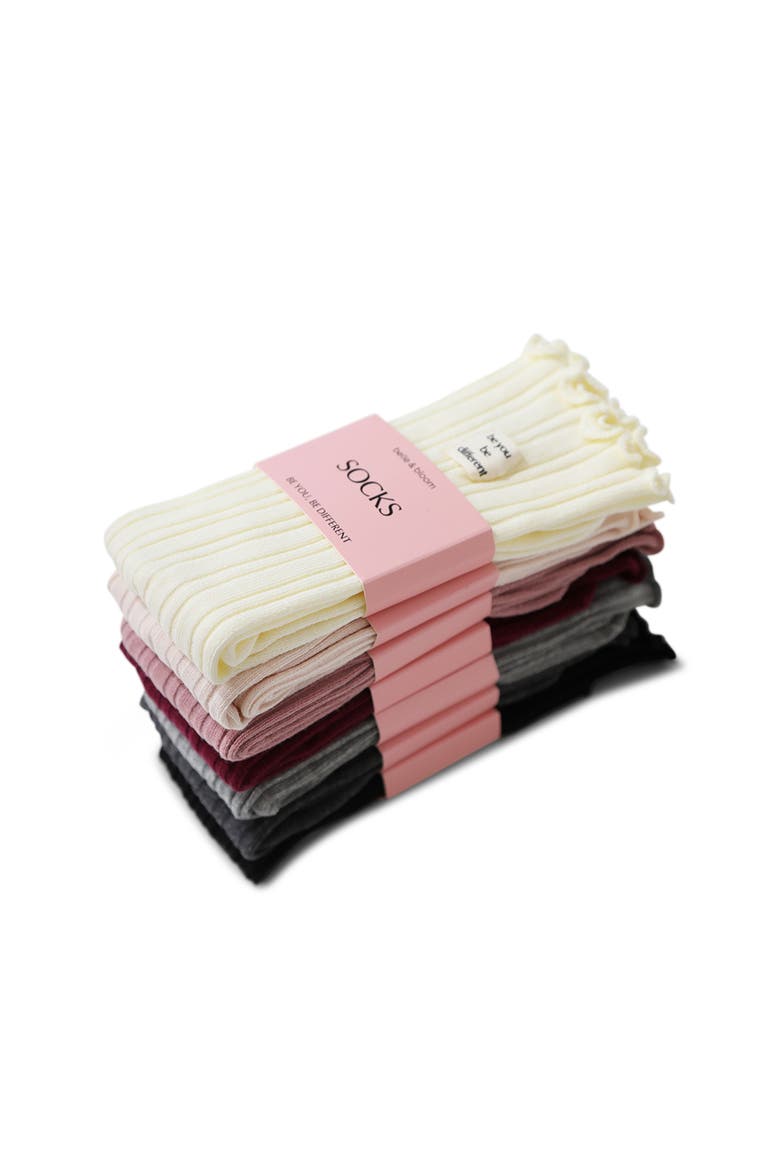 Beloved 7 Pack Socks, Alternate, color, Multi