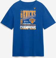 FANATICS Men's Fanatics Blue New York Knicks 2026 NBA Eastern Conference Champions Stacked Block T-Shirt