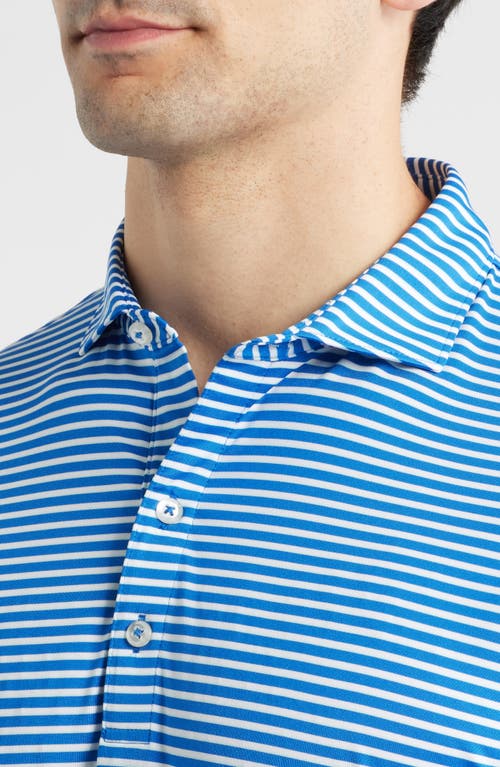 Johnnie-o Rex Stripe Performance Jersey Polo In Blue