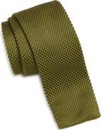 CLIFTON WILSON Forest Green Knit Silk Tie