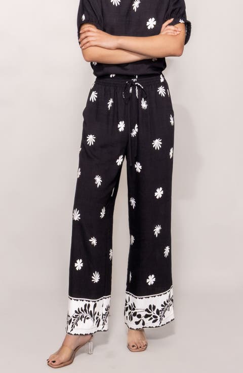 Floral Print Ankle Pants