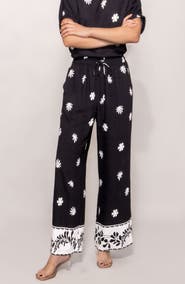 MELLODAY Floral Print Ankle Pants