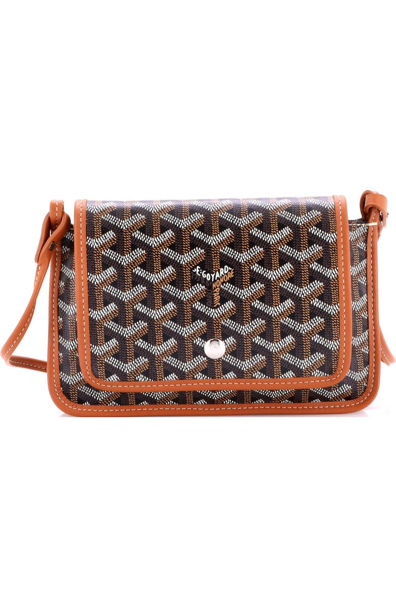 Pre-Owned Goyard Plumet Clutch Wallet Coated Canvas, Main, color, Brown