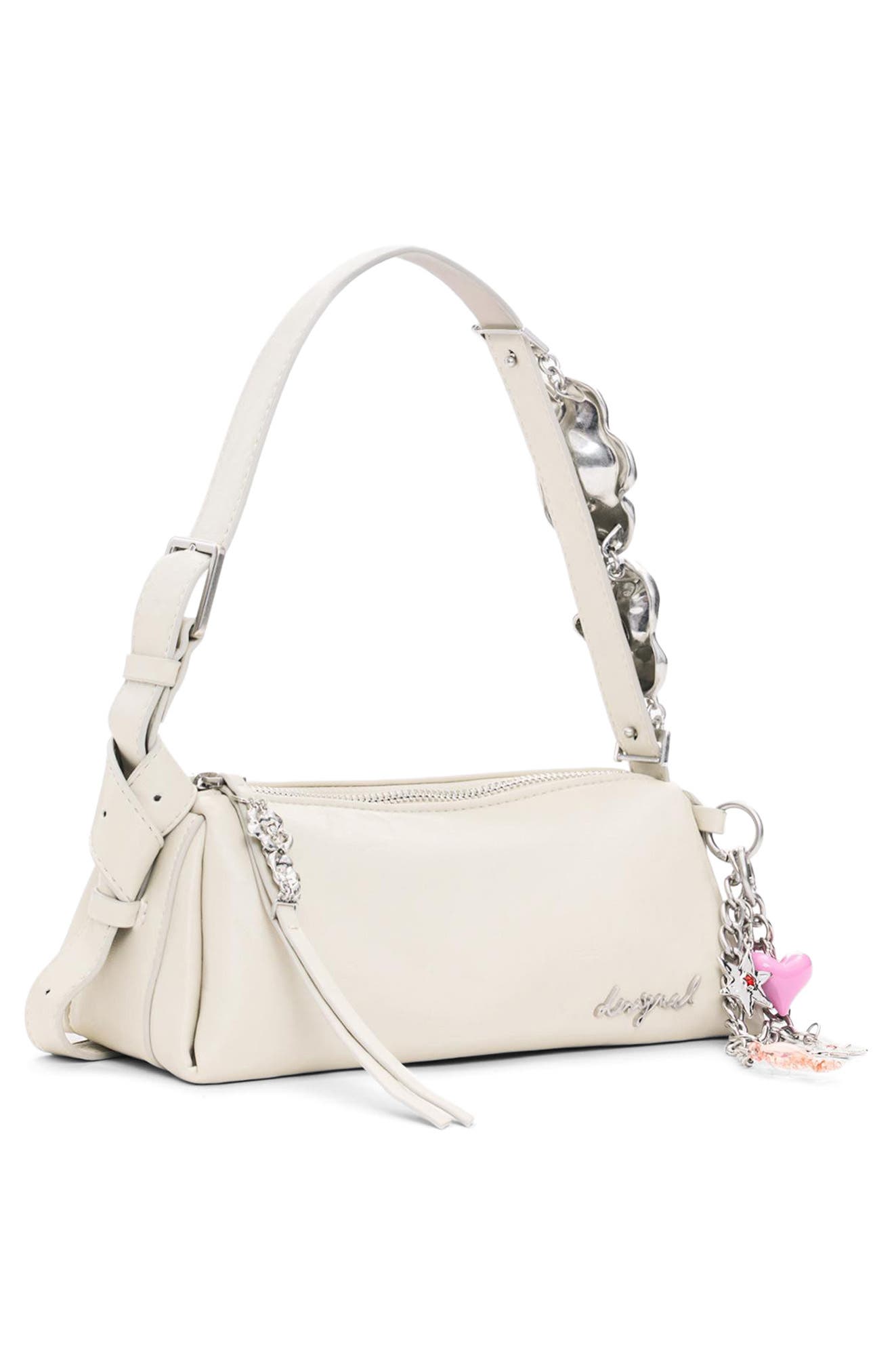 Small Faux Leather Crossbody Bag, Alternate, color, OFF WHITE
