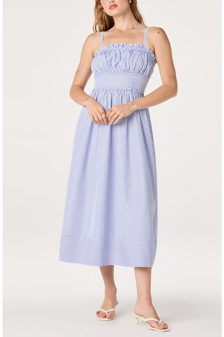 Montserrat Stripe Midi Dress, Alternate, color, BLUE STRIPE