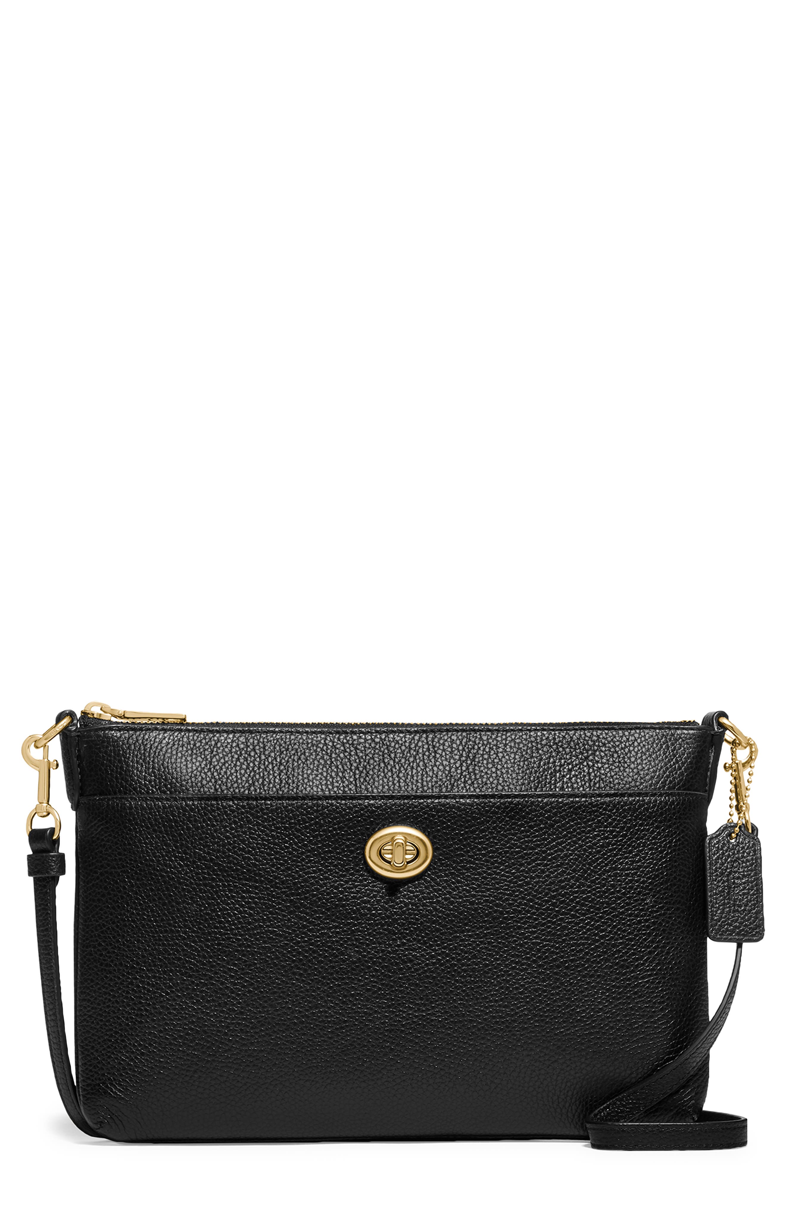 COACH Polly Pebble Leather Crossbody Bag, Main, color, 