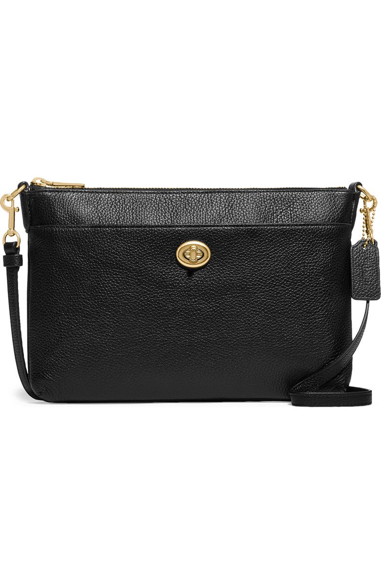 COACH Polly Pebble Leather Crossbody Bag, Main, color,