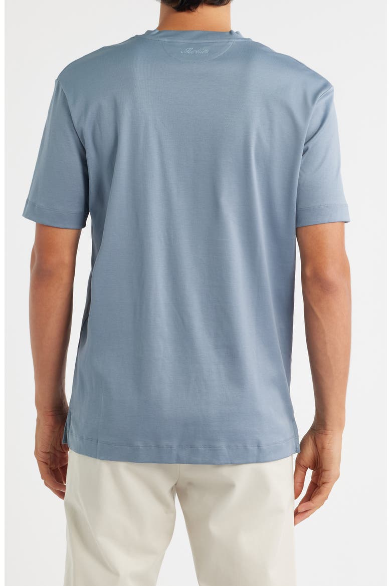 AUR1 Solid Cotton T-Shirt, Alternate, color, STEEL BLUE