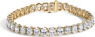 Haus of Brilliance IGI Certified 14K Yellow Gold 18 1/2 Cttw Oval Cut Lab Grown Diamond Tennis Bracelet