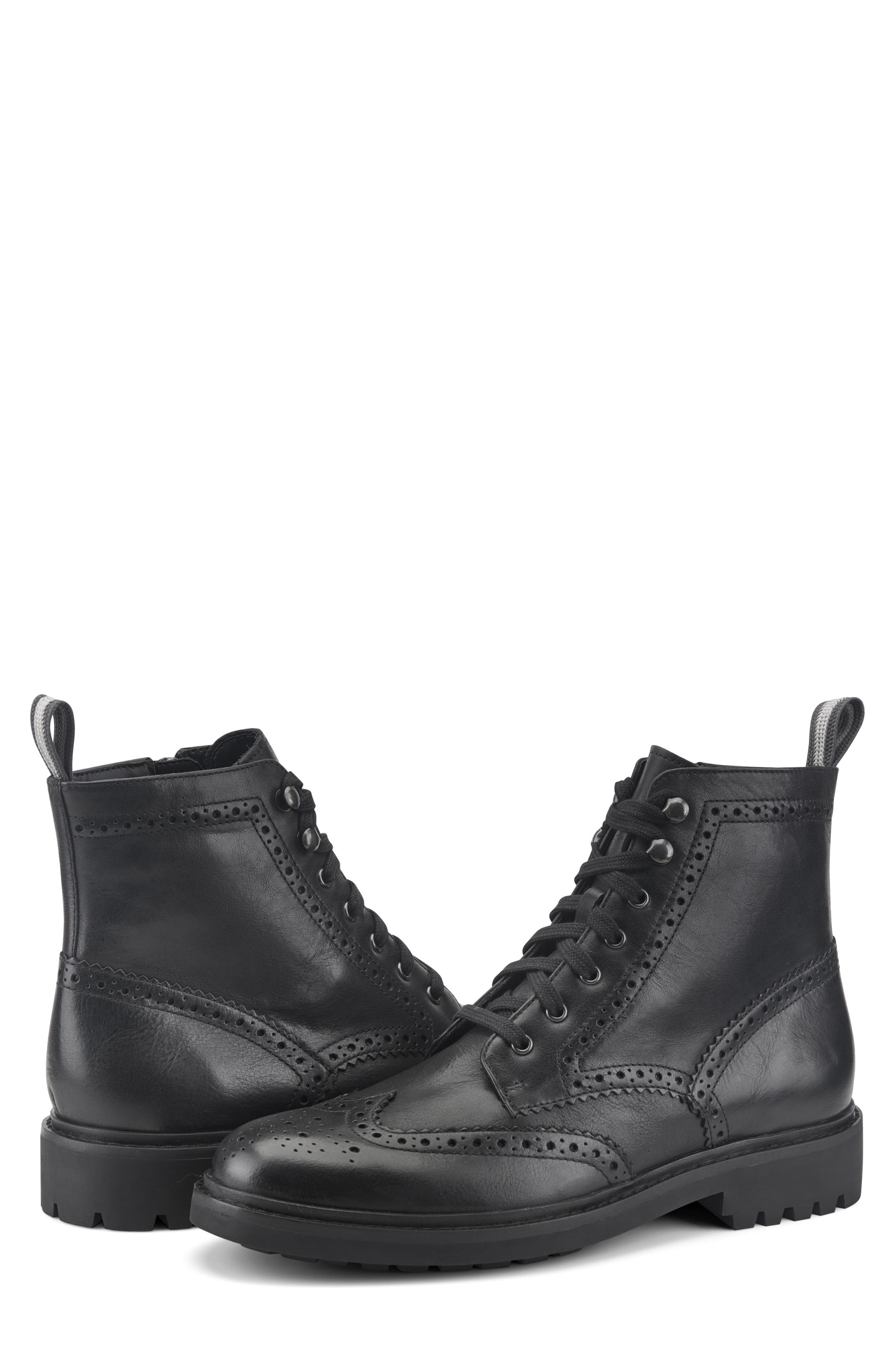Todd Wingtip Boot, Alternate, color, BLACK LEATHER