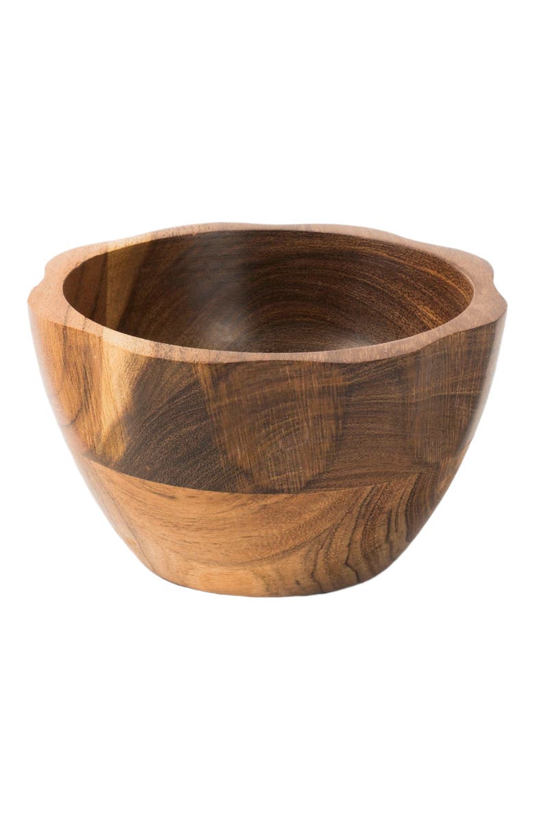 Mela Artisans Gravon Acacia Nut Bowls, Alternate, color, Brown