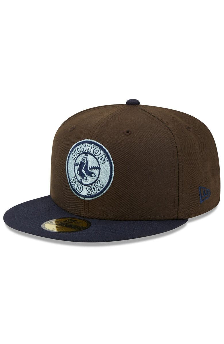 New Era Men's New Era Brown/Navy Boston Red Sox  2007 World Series Walnut 9FIFTY Fitted Hat, Alternate, color, 