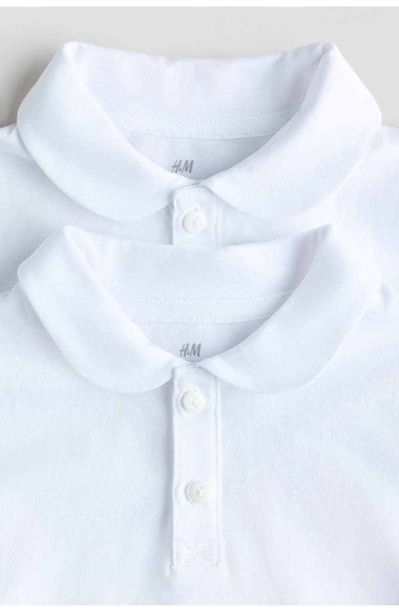 H&M 2-pack School Polo Shirts, Alternate, color, White