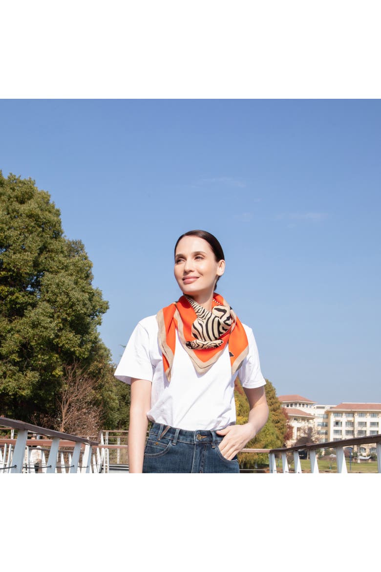 The Kensington Scarf, Alternate, color, Orange