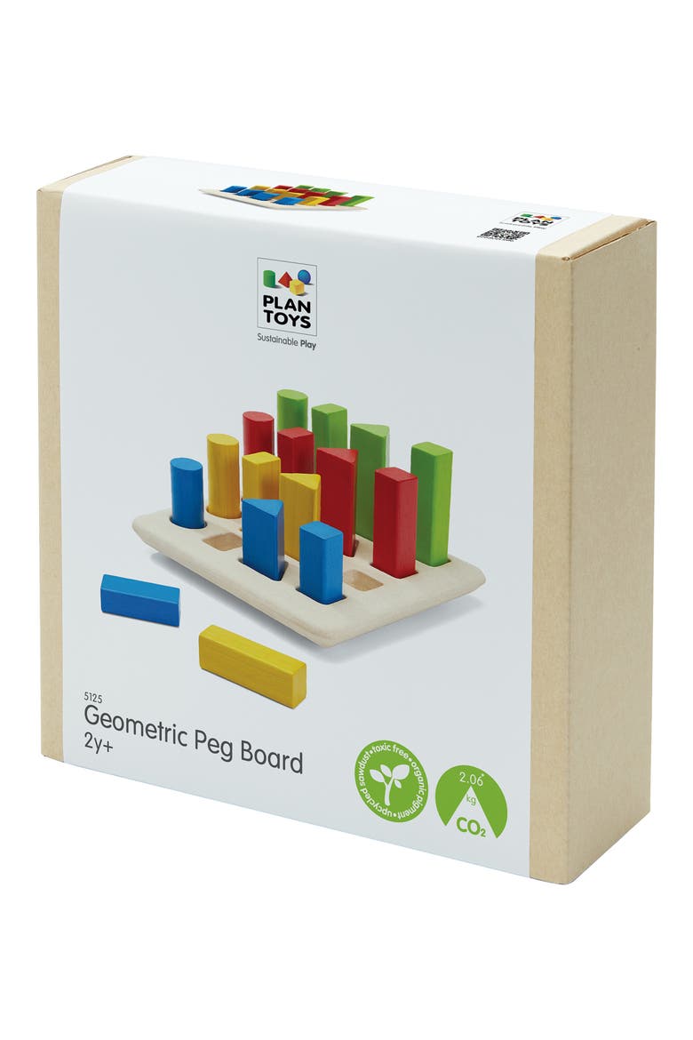 Geometric Peg Board, Alternate, color, ASSORTED