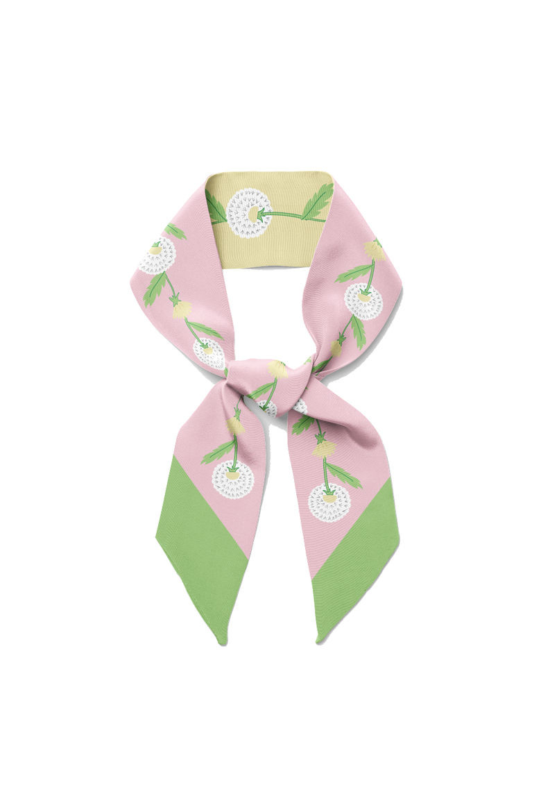 Dandelion Twilly Ribbon Scarf, Alternate, color, Yellow