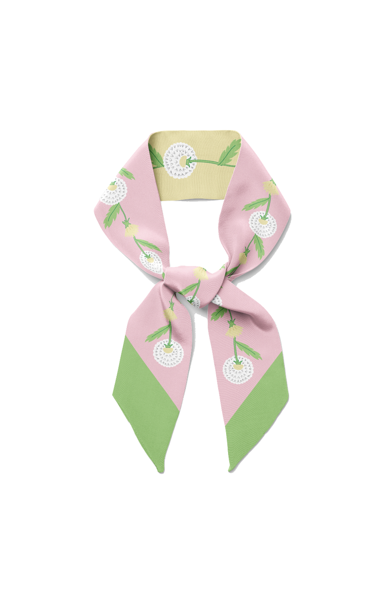 Centinelle Dandelion Twilly Ribbon Scarf, Alternate, color, Yellow