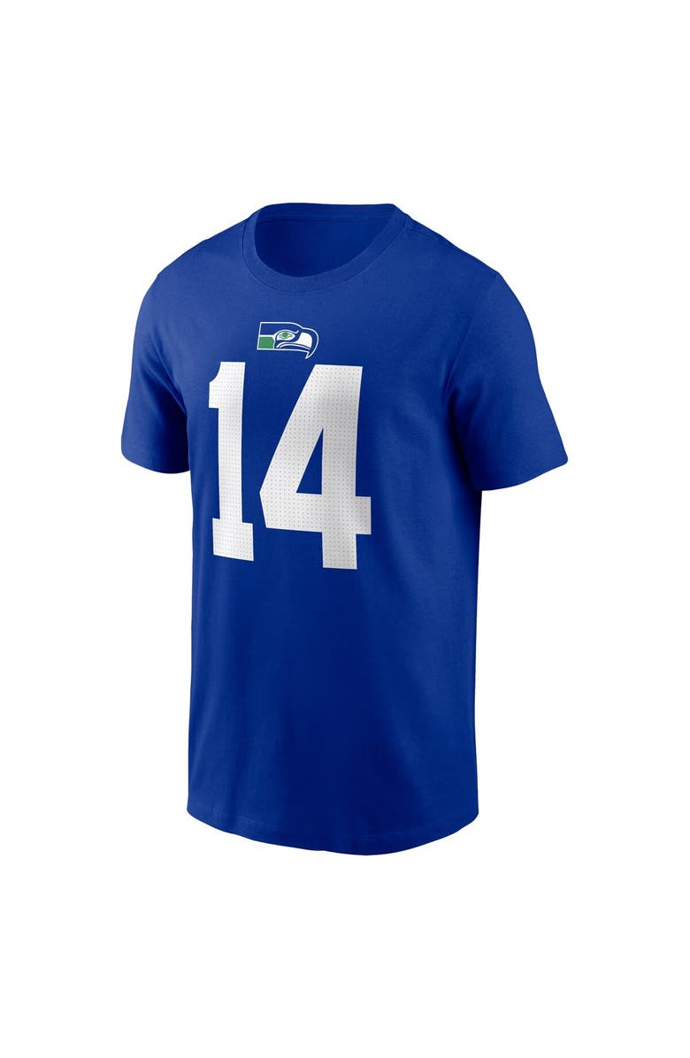 Nike Men's Nike DK Metcalf Royal Seattle Seahawks Throwback Player Name & Number T-Shirt, Alternate, color,