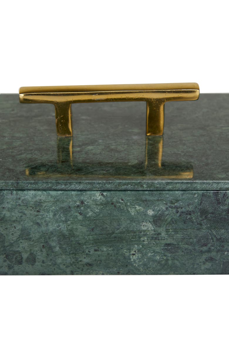 VIVIAN LUNE HOME Marble Box with Handle - Set of 3, Alternate, color, Green