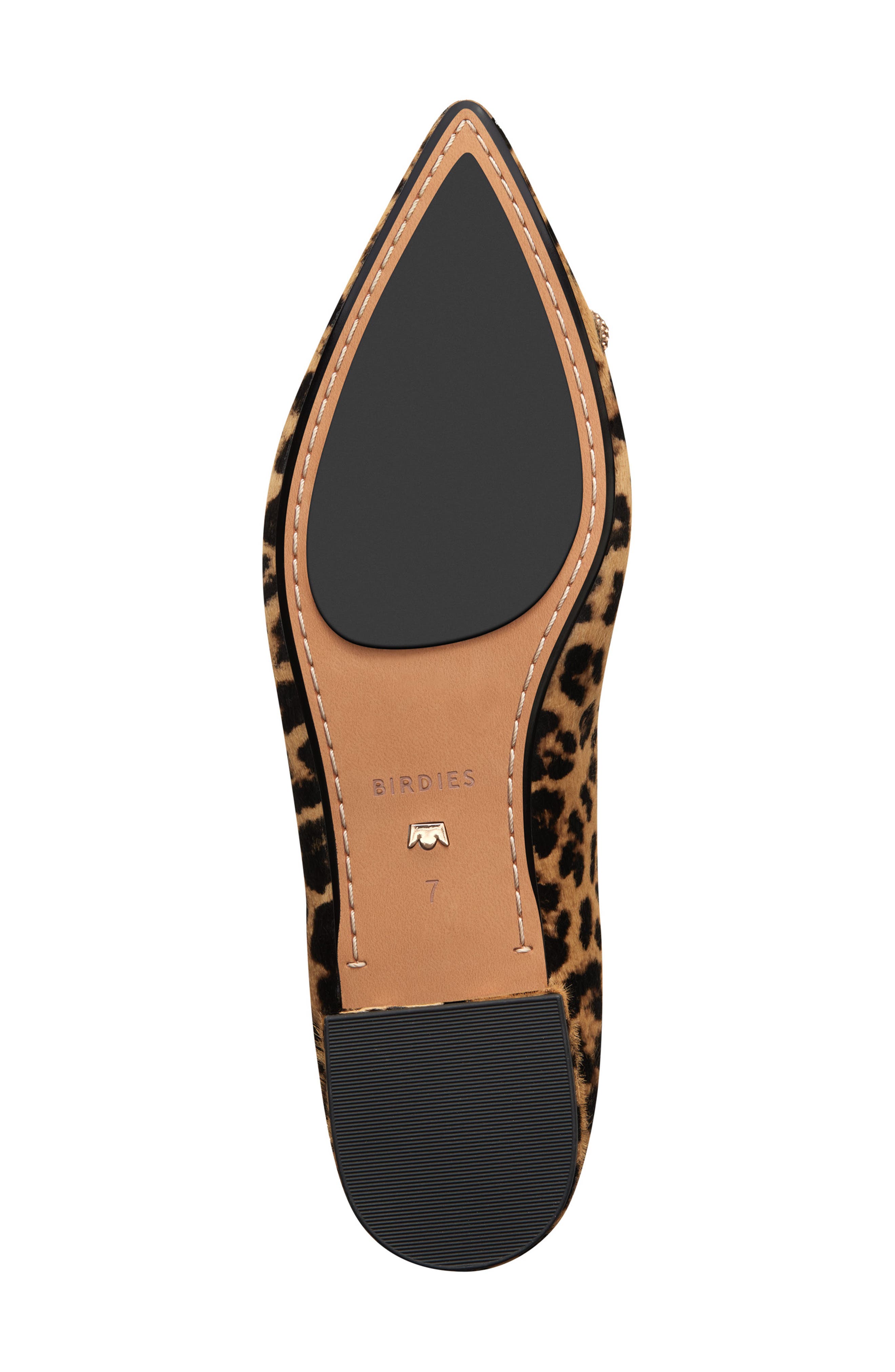 Goldfinch Genuine Calf Hair Pointed Toe Flat, Alternate, color, LEOPARD PRINT CALF HAIR