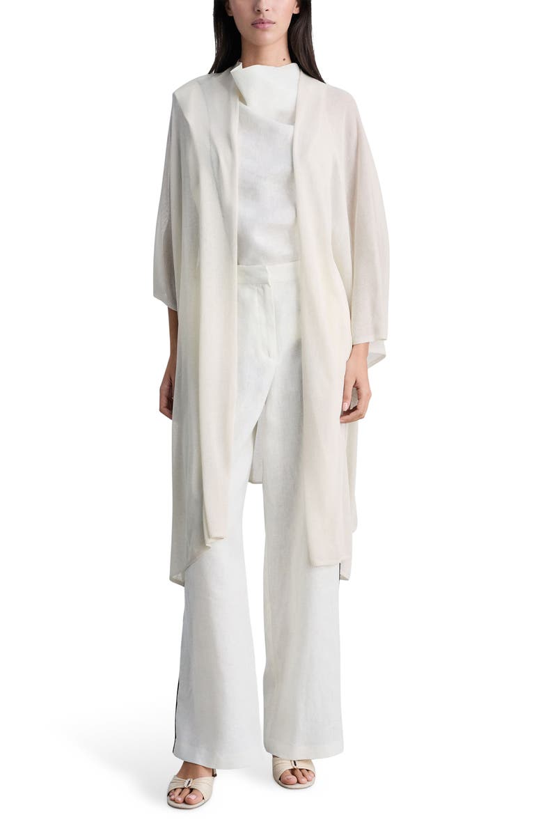 MANGO Longline Open Front Cardigan, Main, color, 