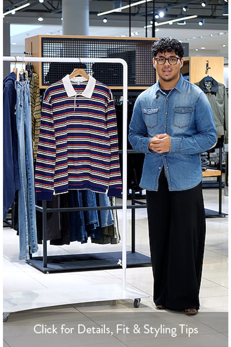 Striped Cotton Jersey Long Sleeve Rugby Shirt video