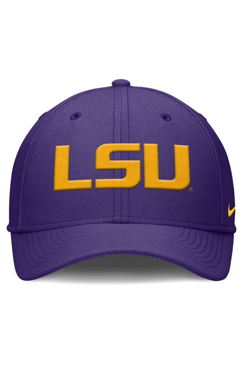 Men's Nike Purple LSU Tigers Rise SwooshFlex Dri-FIT Hat, Alternate, color, Purple