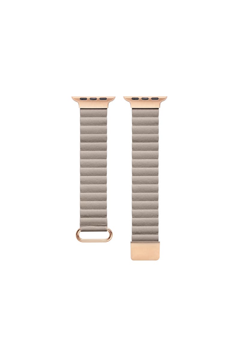 Riley Magnetic Leather Band for Apple Watch, Alternate, color, Khaki