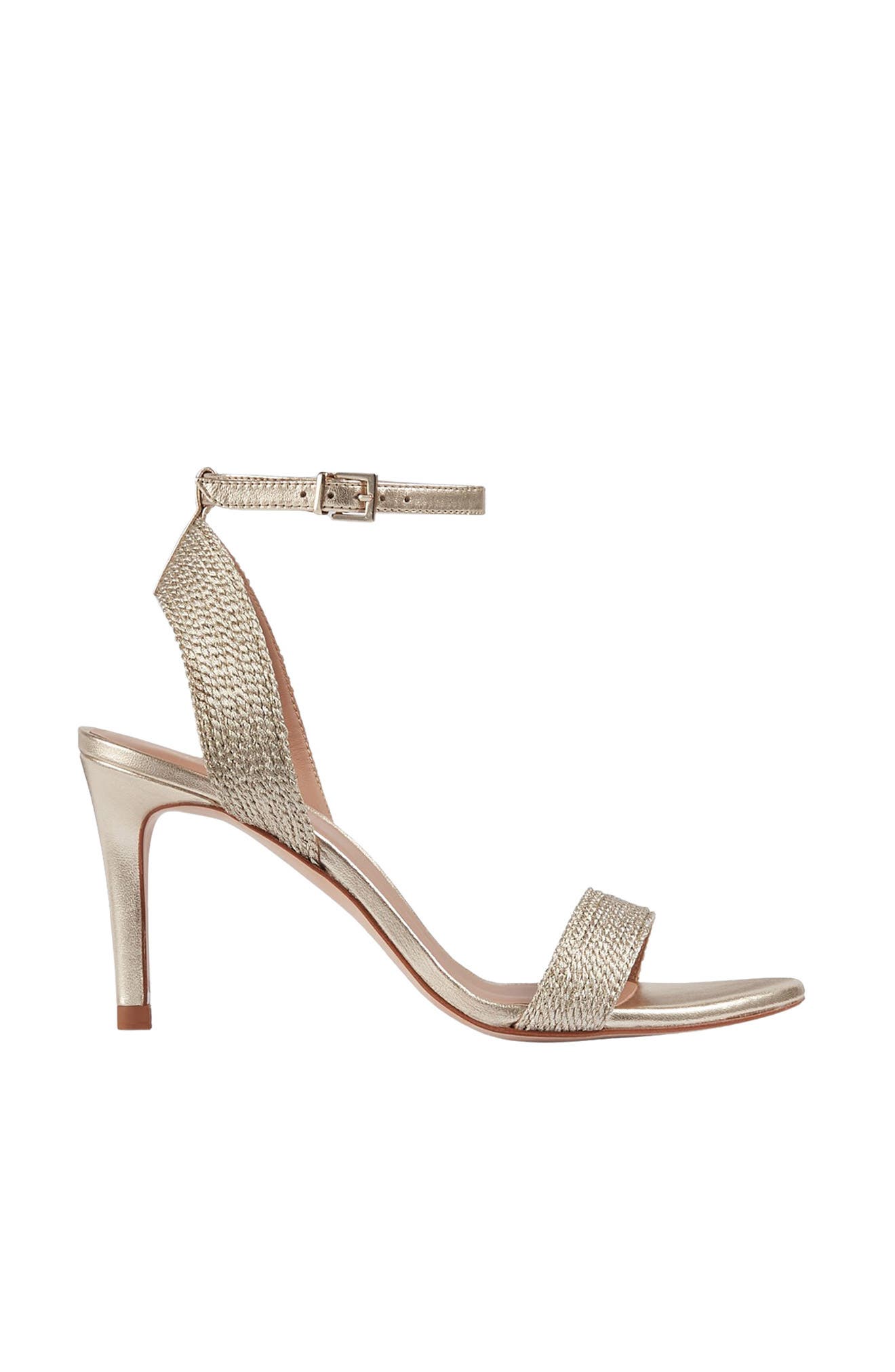 LK Bennett Ivette Metallic Sandal, Alternate, color, Gold