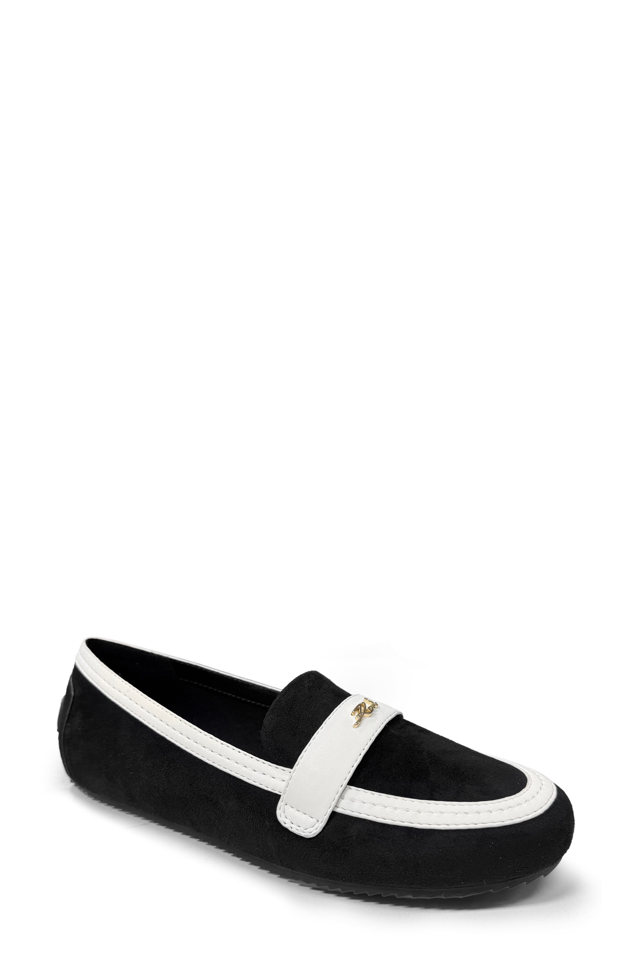 Grimly Driving Loafer, Main, color, BLACK/ CREAM