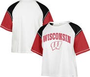 '47 Women's '47 White Wisconsin Badgers Serenity Gia Cropped T-Shirt