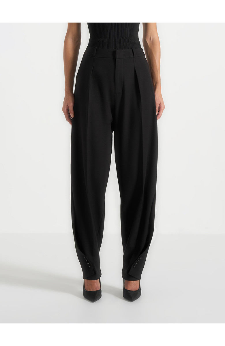 Manière De Voir Sophie Wool Twist Leg Tailored Trousers, Alternate, color, Black