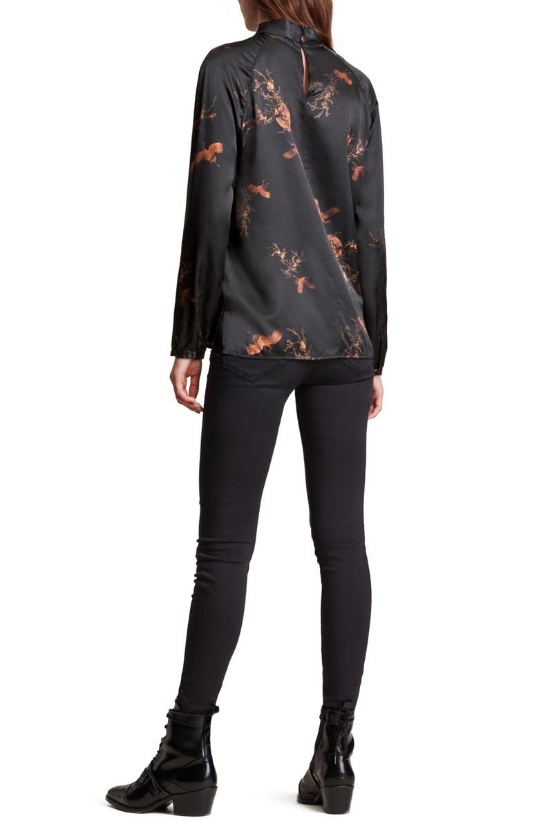 AllSaints Zola Aurora Silk Blend Blouse, Alternate, color, 