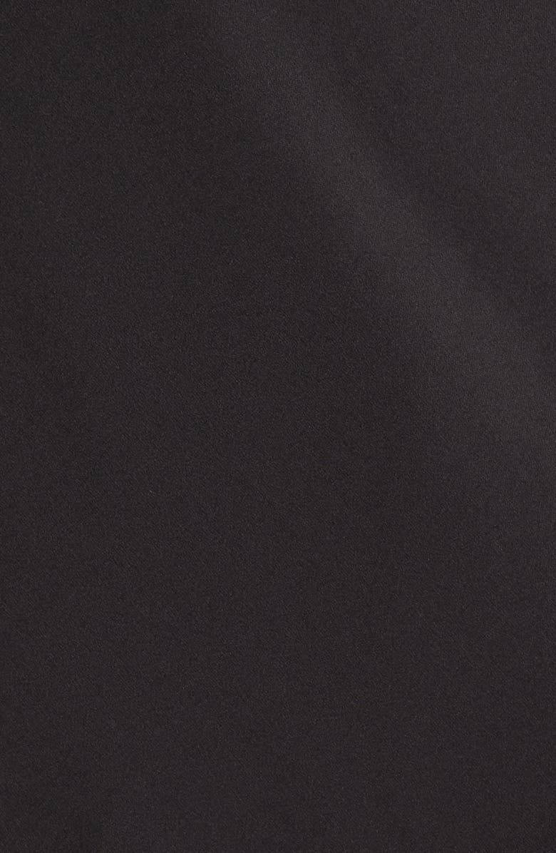 Open Edit Lace Trim Satin Chemise, Alternate, color, Black-Pink