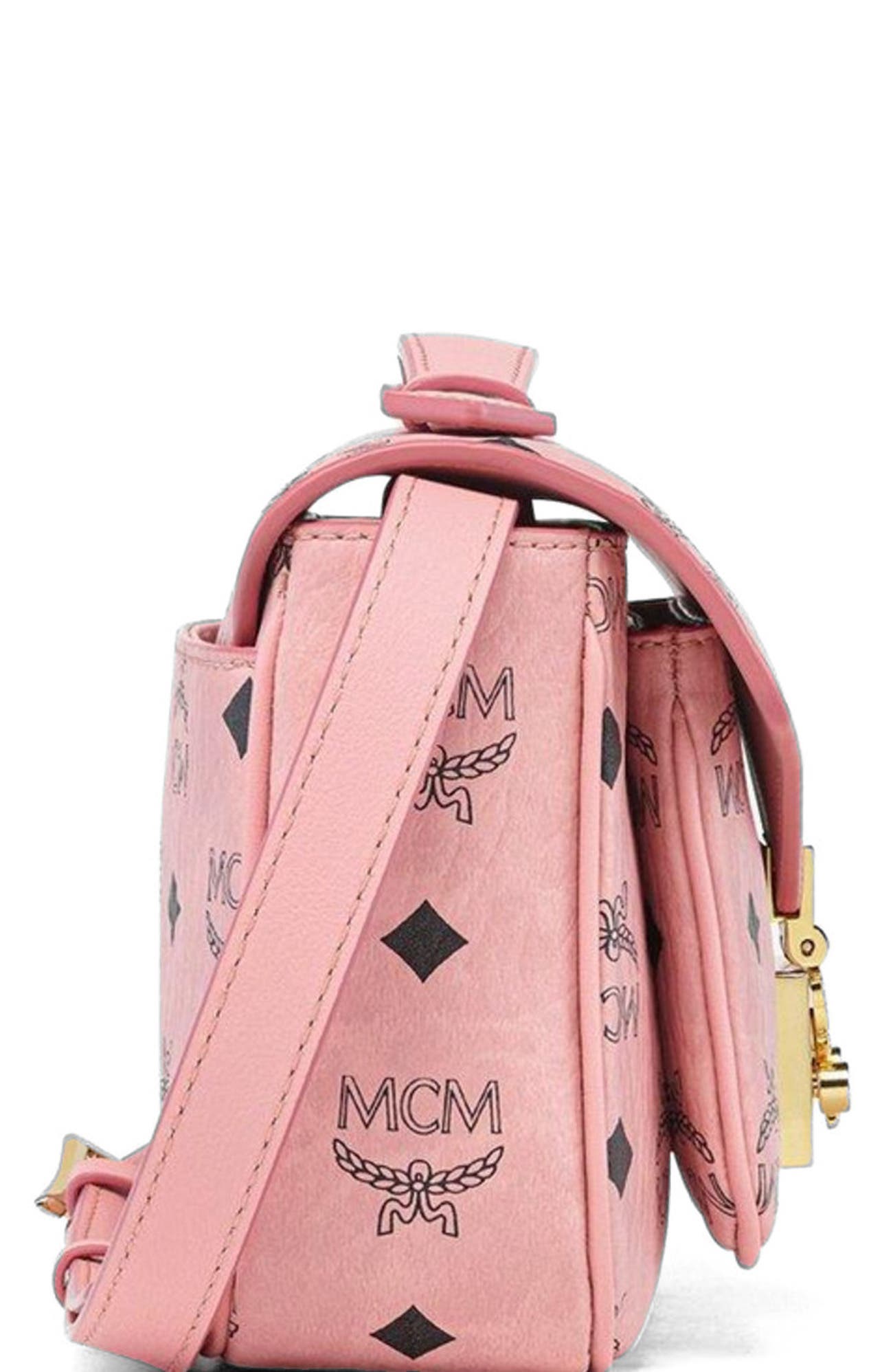 MCM Tracy Crossbody in Visetos, Alternate, color, Pink
