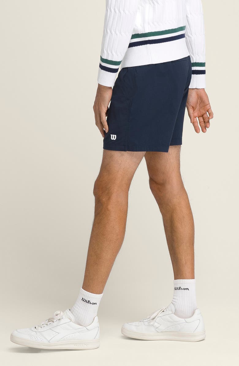 WILSON Tennis Water Repellent Volley Shorts, Alternate, color, Classic Navy