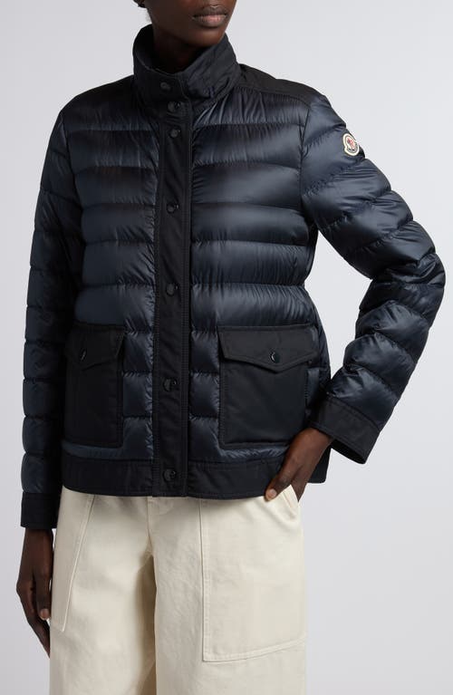 Moncler Origan Down Puffer Jacket In Blue