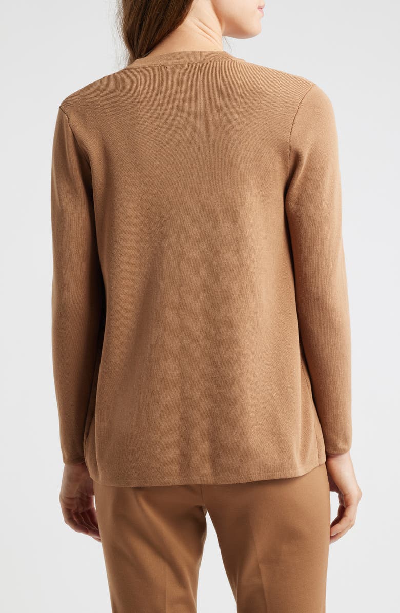 AK ANNE KLEIN Newport Cardigan, Alternate, color, Vicuna