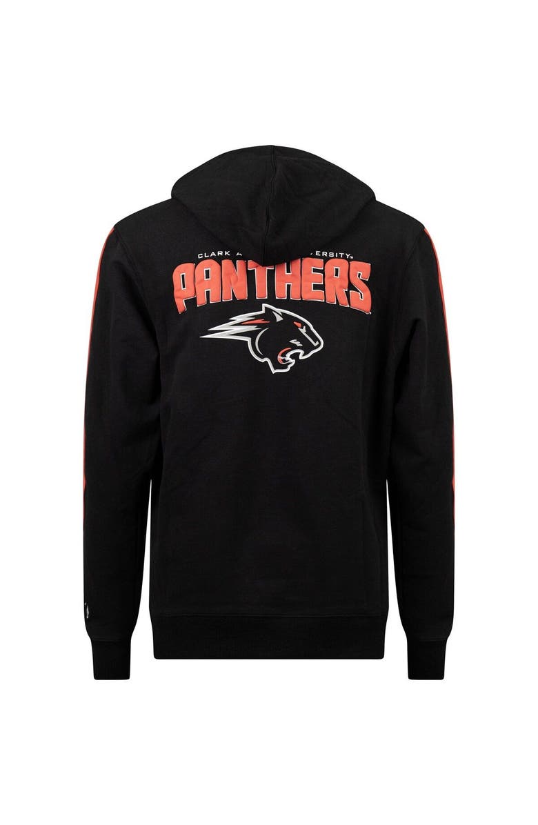 FISLL Men's FISLL Black Clark Atlanta University Panthers Oversized Stripes Pullover Hoodie, Alternate, color, 