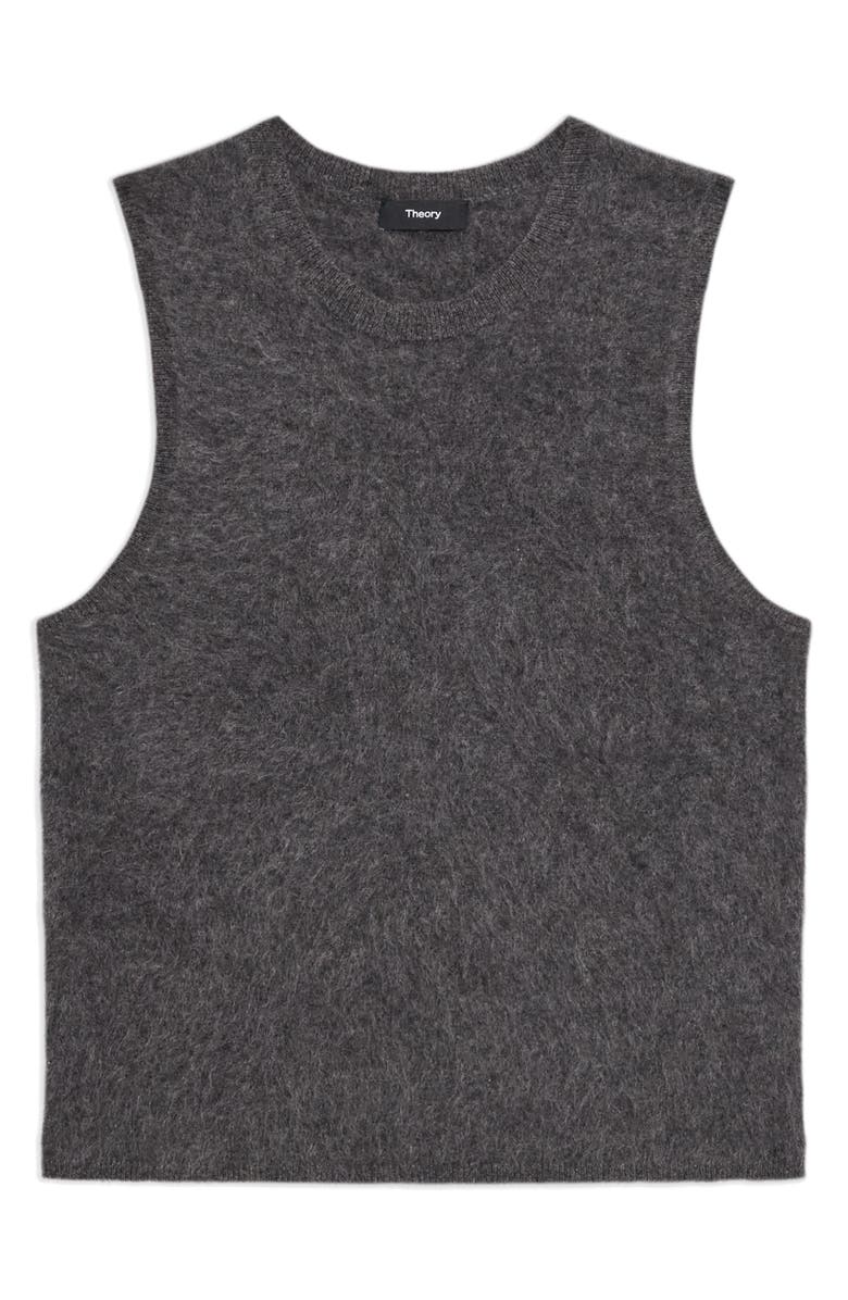 Theory Cashmere Sleeveless Sweater, Alternate, color, Light Charcoal