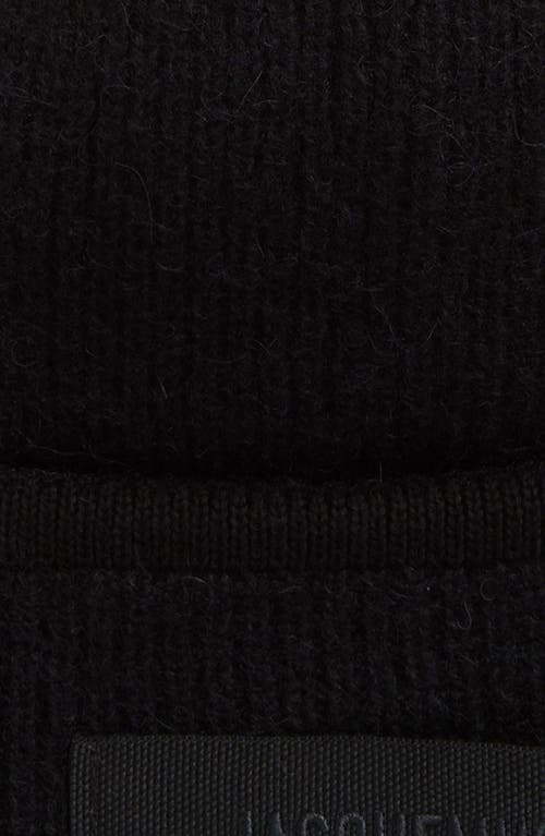 Jacquemus Alpaca Wool Beanie In Black